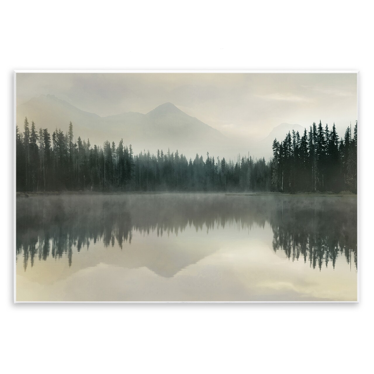 Stupell Industries Foggy Lake Forest Landscape Wall Plaque Art